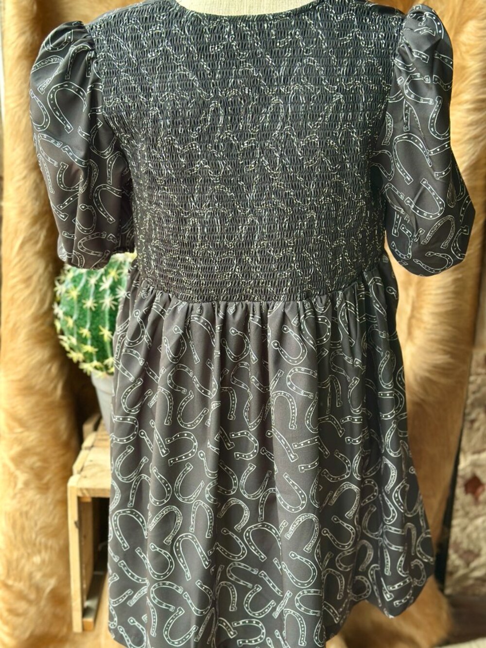 Jersey Horse Shoe Print Mini Dress ✙NWT✙ - Picture 4 of 5
